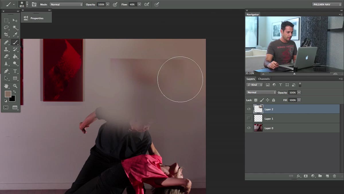Color discoloration visible near light source side of the frame
