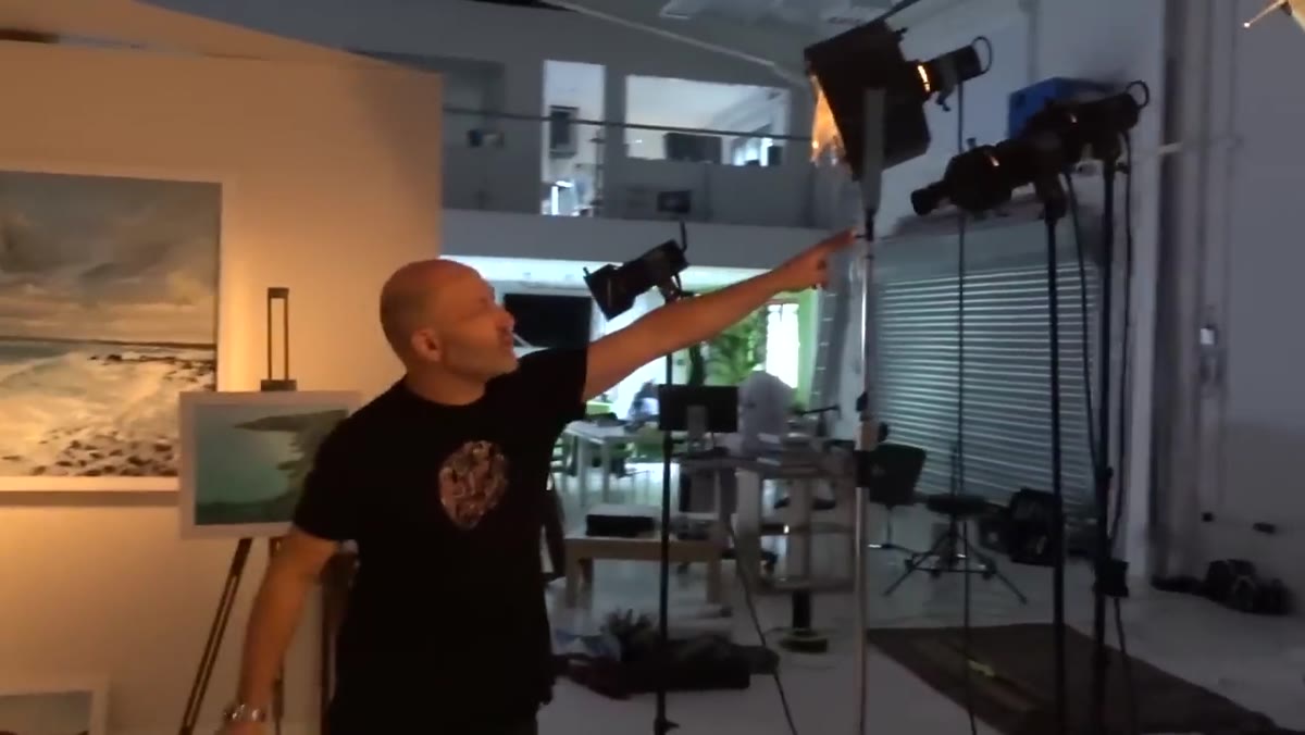 Two projection attachment lights creating window light patches