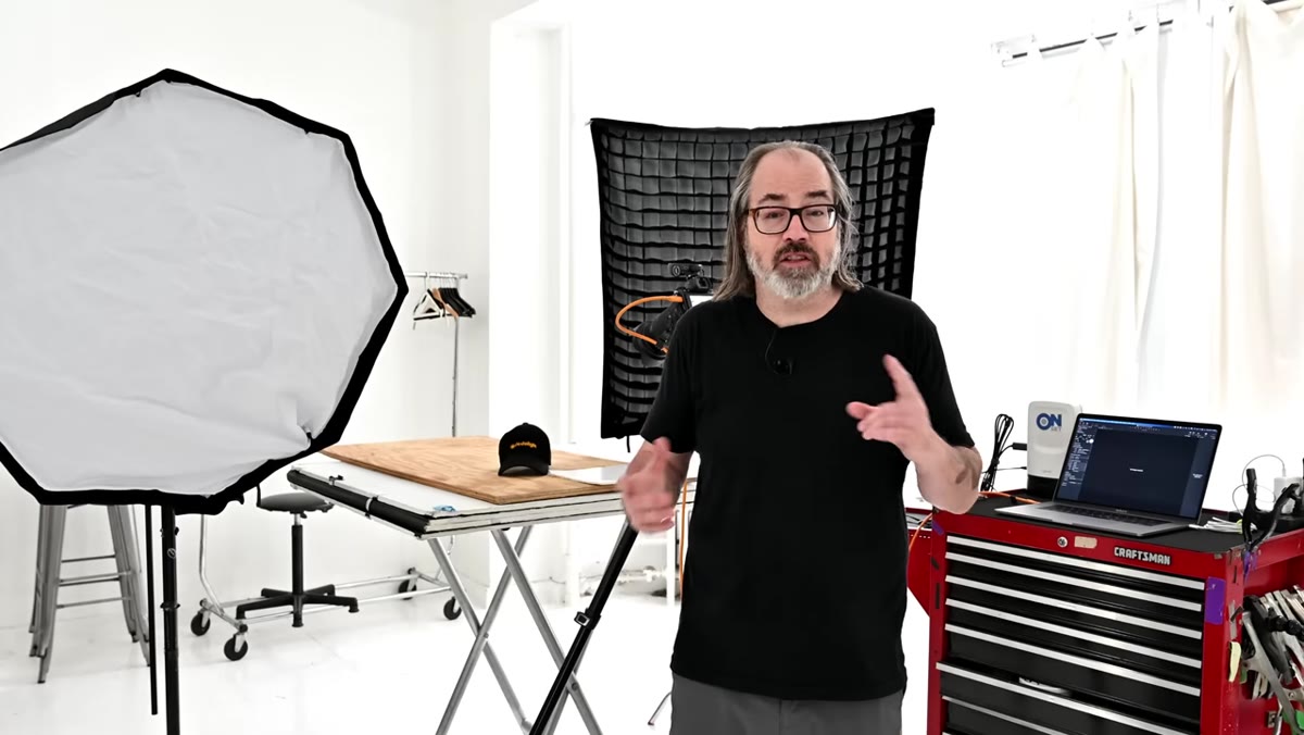 Two Profoto B10 strobes positioned with softbox modifiers