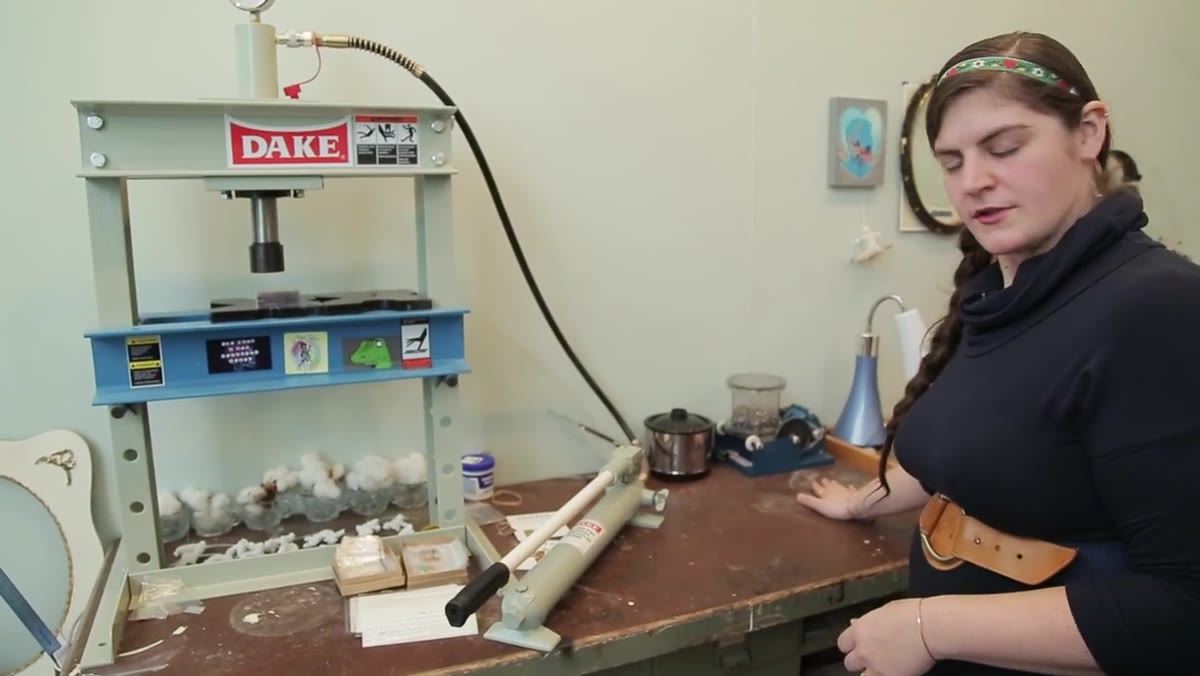 Alexa shows the torch work station used for soldering and annealing