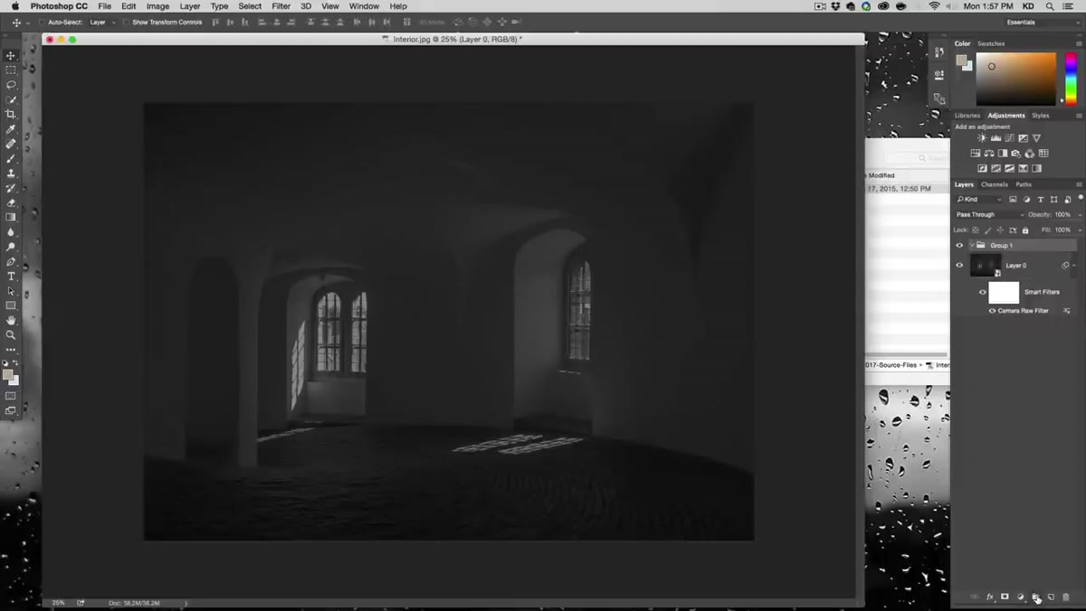 New group and new layer created inside Layers panel