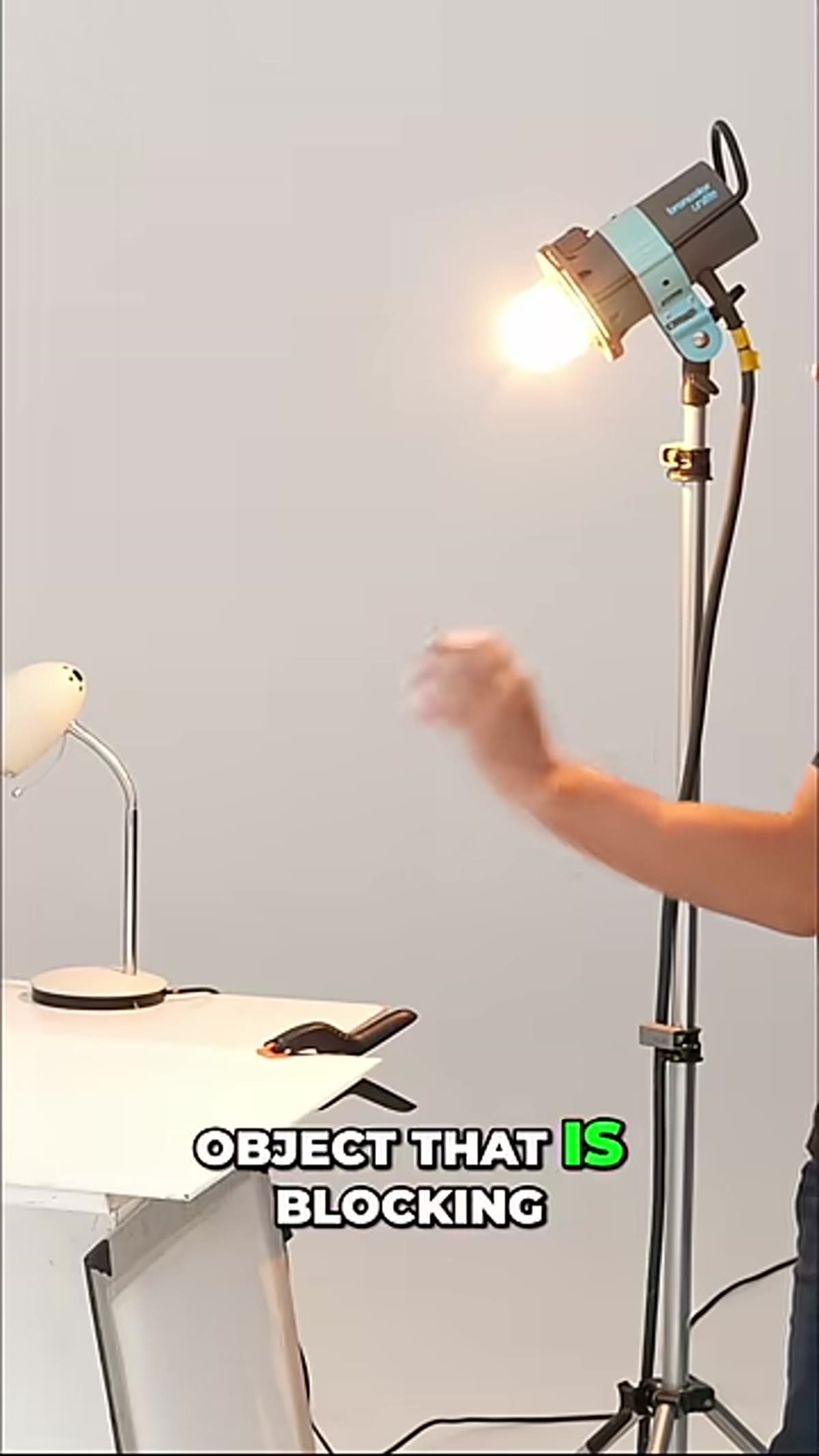 Light source repositioned showing shadow shifting in response