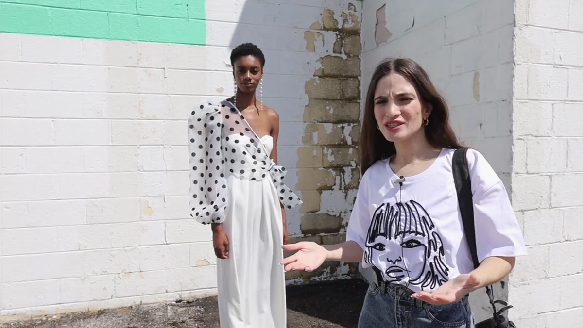 Model standing flat and stiff, full body, no shape